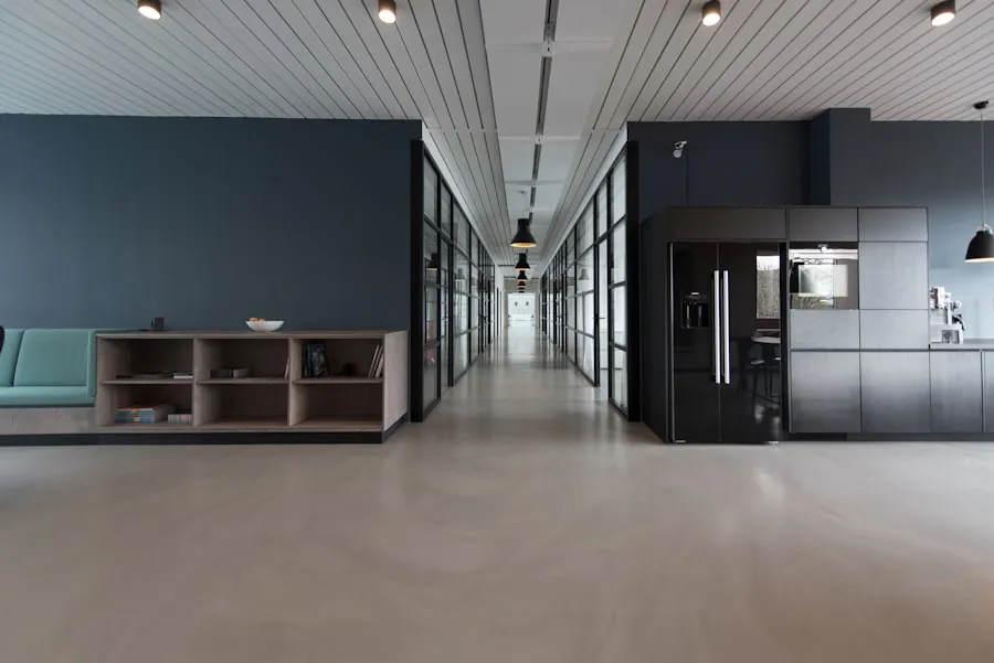 A clean, professional office workspace maintained by Scrubhub